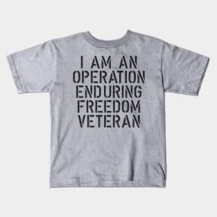 Enduring Freedom Veteran Kids T-Shirt